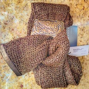 Suzi Roher brown woven wrap belt size Large